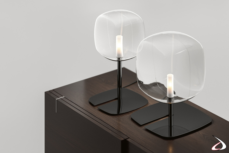 Lampade da tavolo di design in vetro soffiato e con luce led