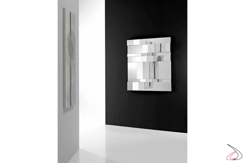 Specchio quadrato da parete componibile di design