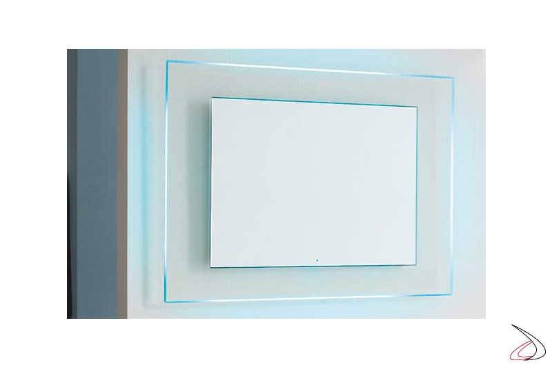 Specchio moderno con luce led a tonalità variabile