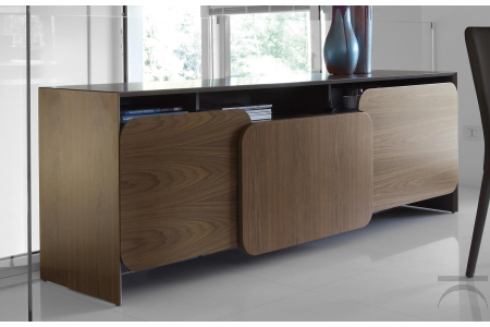 Madia di design in legno con ante e cassetti