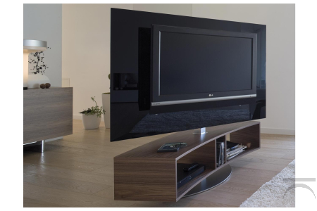Contemporary TV stand with base