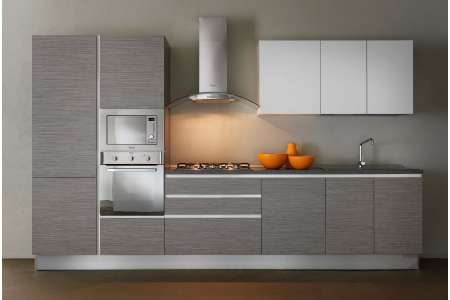 Cucina componibile Miss Chef  matrix bamboo e bianco