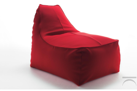 Pouf sacco moderno rosso da salotto