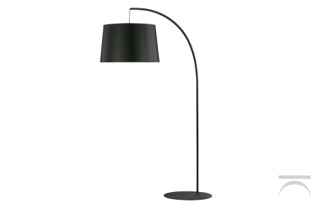 Lampada da terra realizza in metallo nero Fabian
