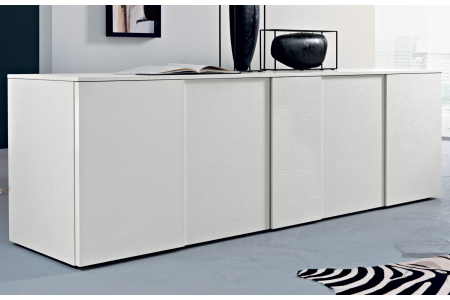 Madia design bianca in legno con ante