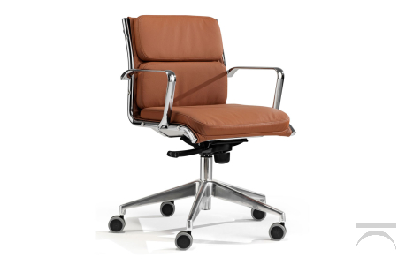 Poltrona direzionale di design con struttura in acciaio