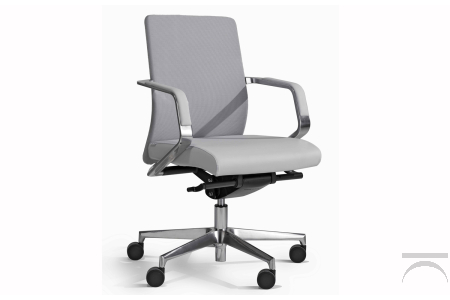 Sedia direzionale con schienale ergonomico medio