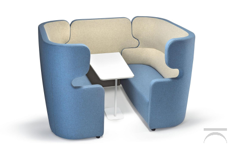 Divani con schienale alto insonorizzato con tavolino per sala attesa open space