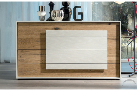 Comò di design in legno con 4 cassetti