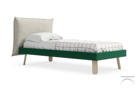 Contemporary upholstered bed for kids