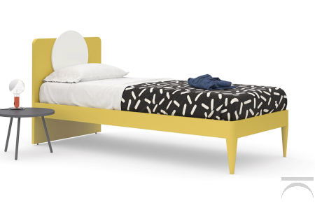 Contemporary single bed wooden bed