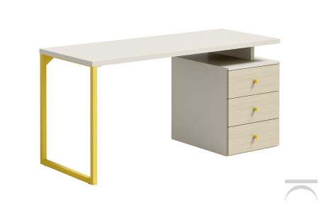 Scrivania con cassettiera per cameretta bambini