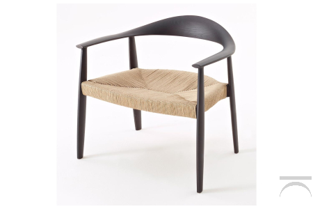 Poltroncina lounge Odyssée Made in Italy di Colico con seduta in paglia
