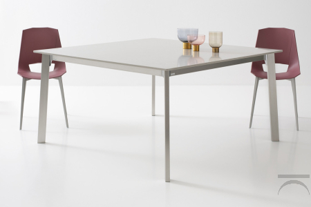 Tavolo in quarzo quadrato fisso di design da soggiorno