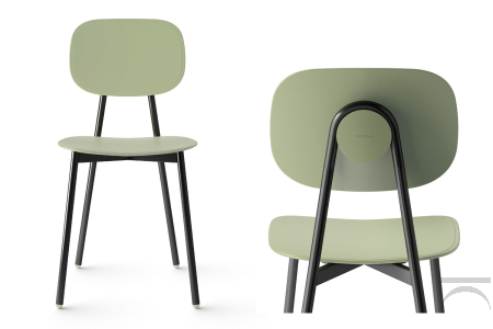 Sedia moderna colorata verde per tavolo cucina