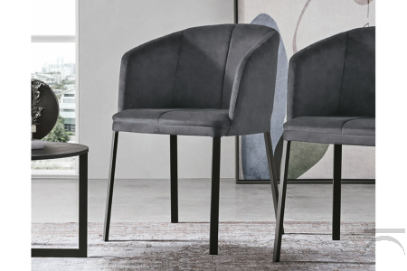Poltroncina Chicco con struttura in metallo antracite e rivestimento Econabuk 13