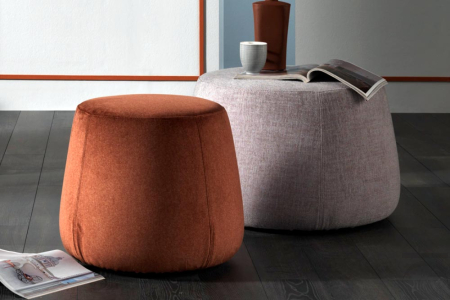 Pouf rotondi sfoderabili dal design avvolgente