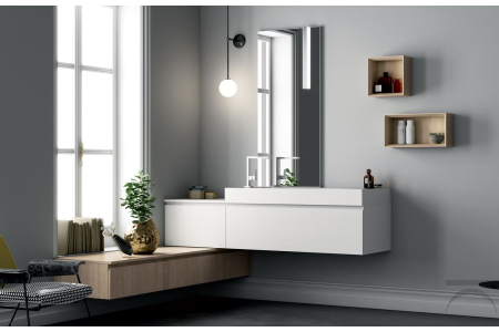 Arredo bagno moderno ad angolo