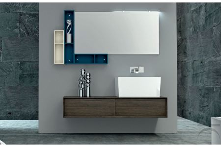 Bagno di design colorato sospeso