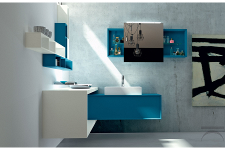 Arredo bagno ad angolo sospeso