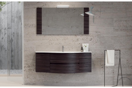 Bagno moderno sospeso curvo
