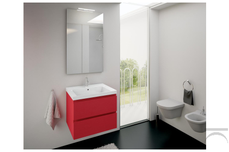 Bagno moderno sospeso a 2 cassetti