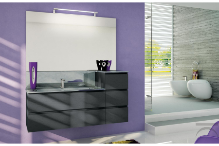 Arredo bagno moderno e sospeso in legno