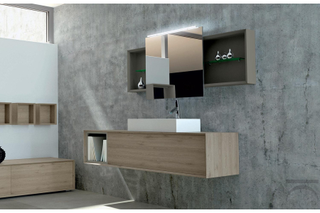 Arredo bagno componibile in legno