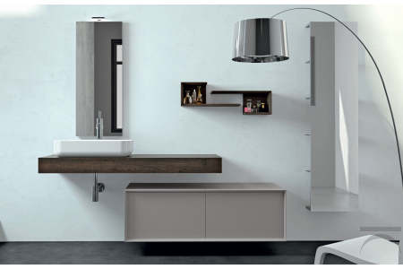 Arredo bagno di design con top scatolato