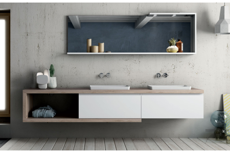 Bagno di design con doppio lavabo