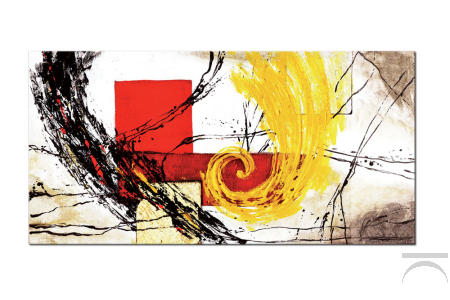 Quadro moderno con immagine astratta, Tornado Oro