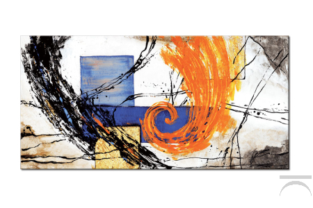 Quadro moderno con immagine astratta, Tornado Orange