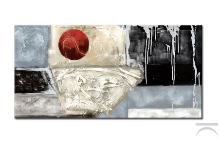 Quadro astratto su telaio, Red Ball