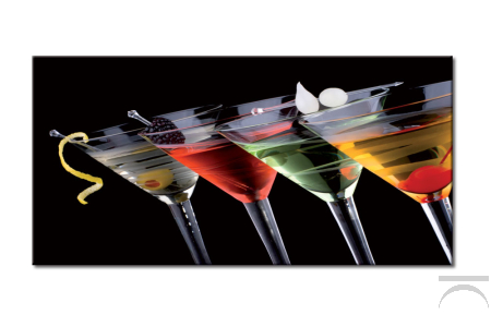 Quadro moderno stampato su tela o vetro, Cocktail