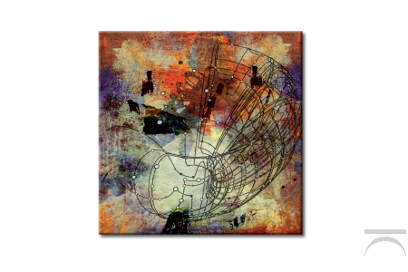 Quadro moderno con rappresentazione astratta.