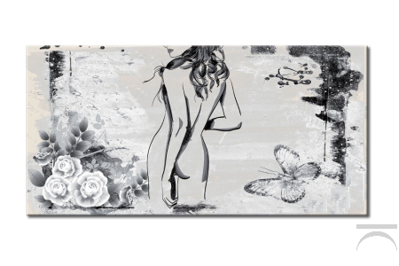 Quadro July, stampa in bianco e nero