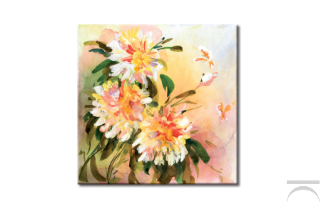 Quadro arredo con soggetto floreale 