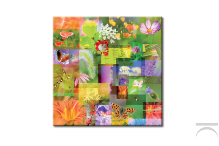 Quadro astratto a soggetto floreale