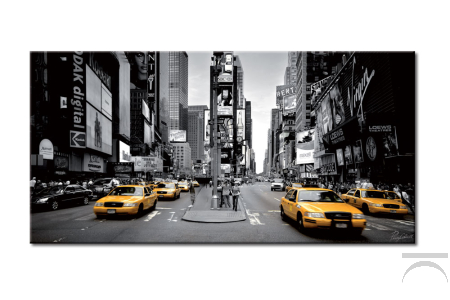 Quadro moderno, taxi gialli a New York