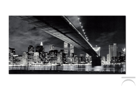 Quadro moderno in bianco e nero New York by night
