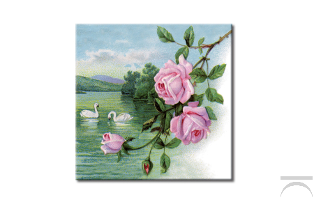 Quadro d'arredo con immagine floreale.