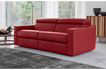 Sofá de diseño con mecanismo de relajación y el reposacabezas reclinable
