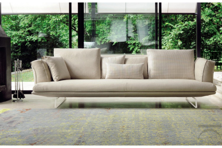Sofa 3 design seats with high metal feet