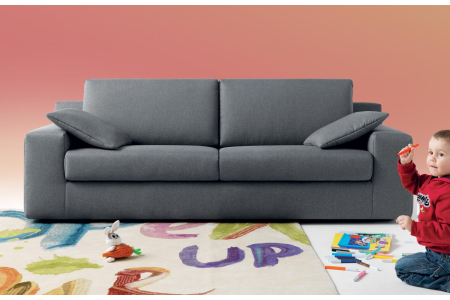 Divano moderno 2 posti con tecnologia deep cleaning