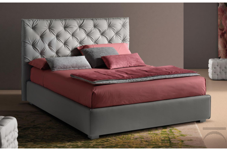 Eco-leather bed 1 square and a half with a container