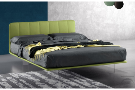 Letto imbottito di design disponibile 1 piazza e mezza, matrimoniale o king size