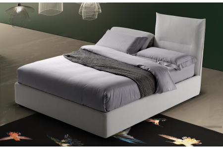 Letto matrimoniale contenitore con testiera regolabile