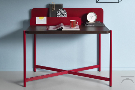 Scrittoio in impiallacciatura rovere tinto carbon