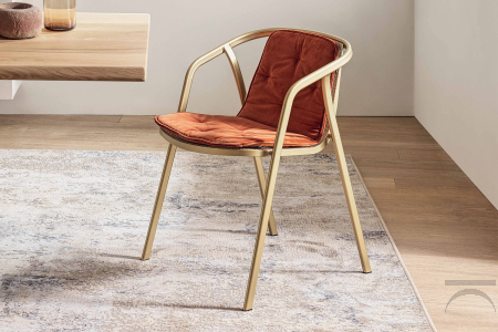 Sedie di design con struttura in acciaio laccato in vari colori modello Ines