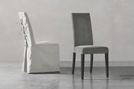 Sedia moderna da soggiorno con gambe in legno  Adele
